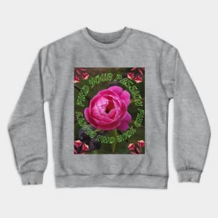 Beautiful Pink Rose Crewneck Sweatshirt